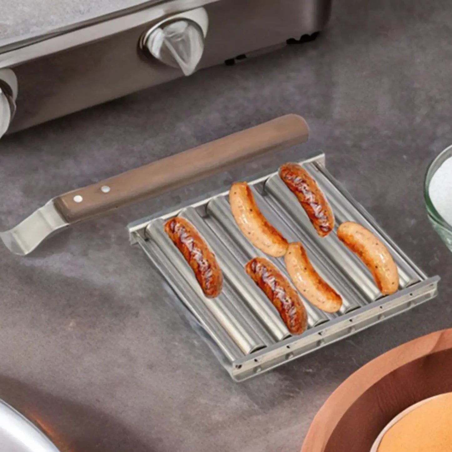 ACCESSOIRE BARBECUE - SUPPORT Ă HOT DOG â HOT-DOG ROLLER Paradis Cuisine
