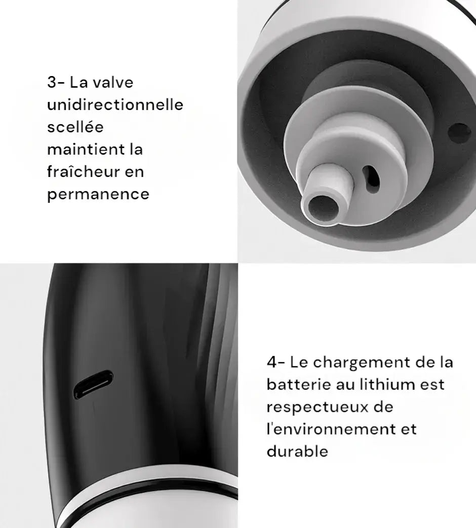 Aerateur de vin électrique details 3-4