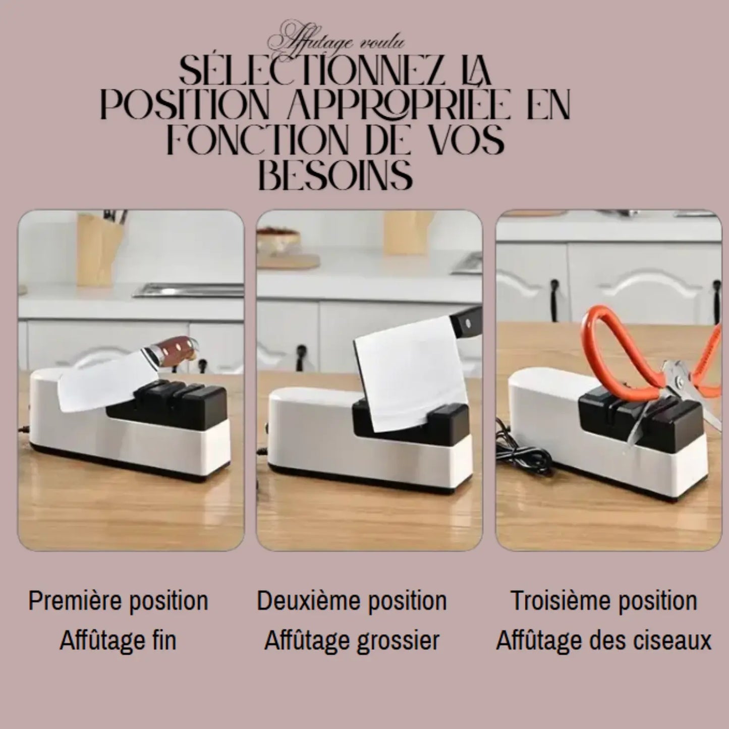 Affuteur de couteaux électrique besoins