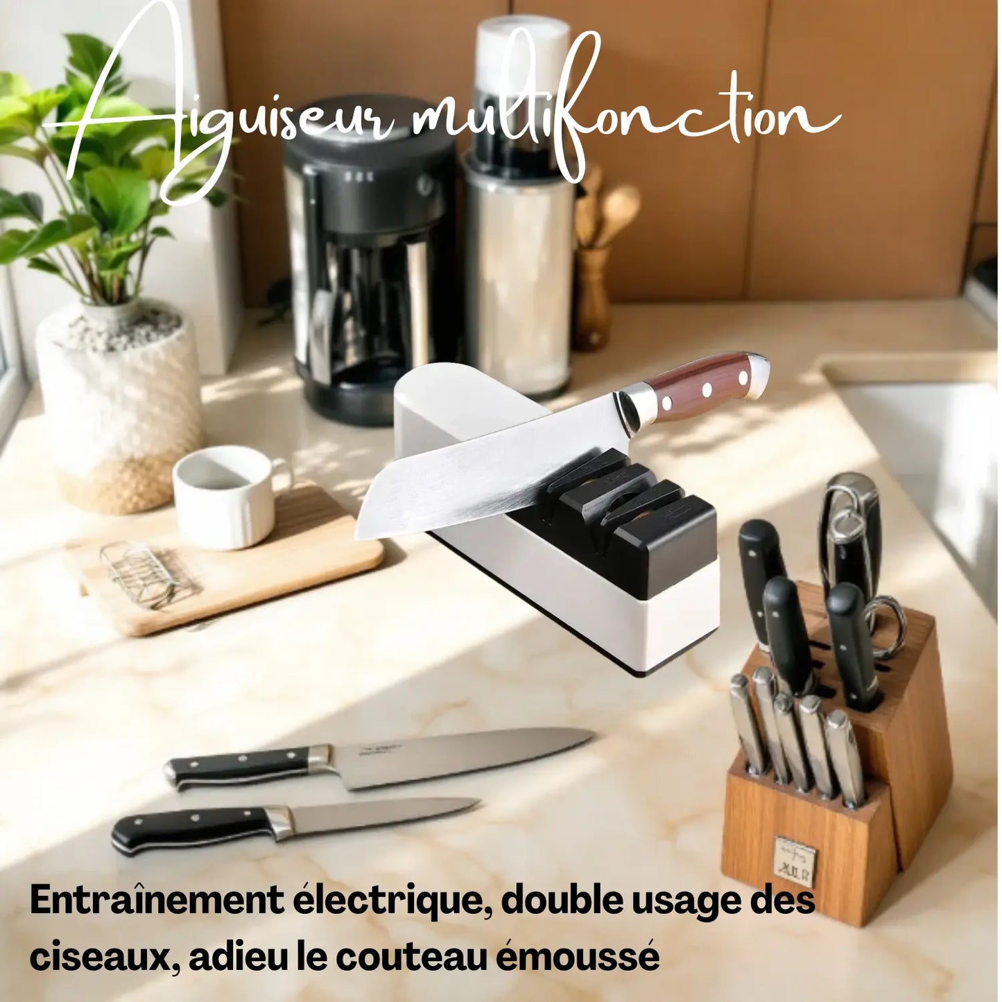 Affuteur de couteaux électrique multifonction