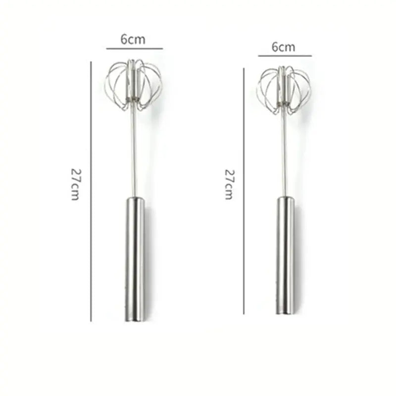 Semi-automatic Egg Beater 304 Stainless Steel Egg Whisk Manual Hand Mixer Self Turning Egg Stirrer Kitchen Accessories Egg Tools Paradis Cuisine