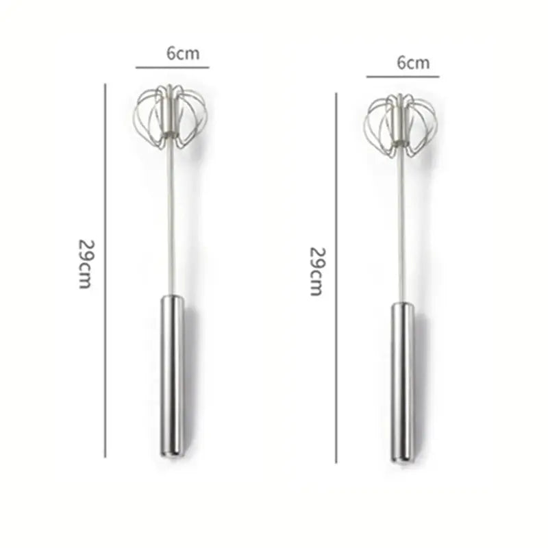 Semi-automatic Egg Beater 304 Stainless Steel Egg Whisk Manual Hand Mixer Self Turning Egg Stirrer Kitchen Accessories Egg Tools Paradis Cuisine