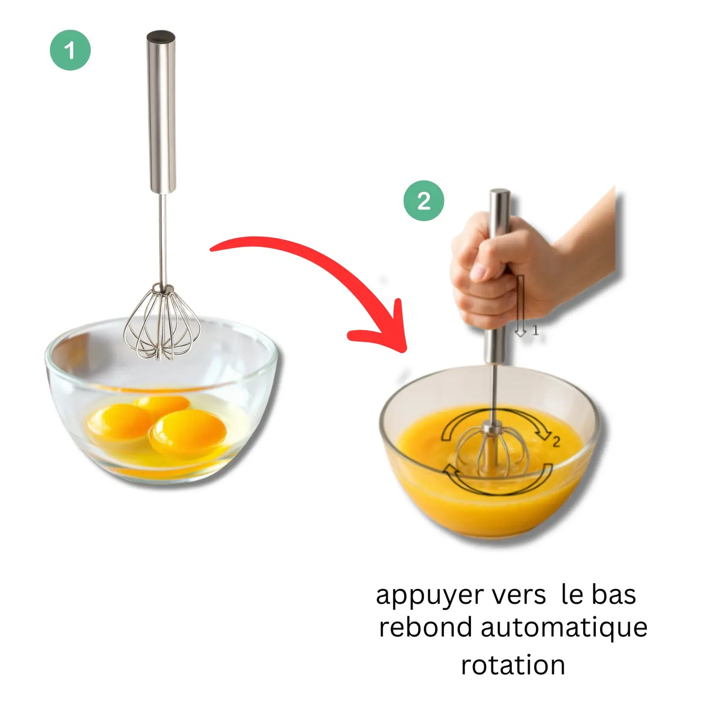 BATTEUR MANUEL À OEUFS │ MANUAL EGGBEATER Paradis Cuisine
