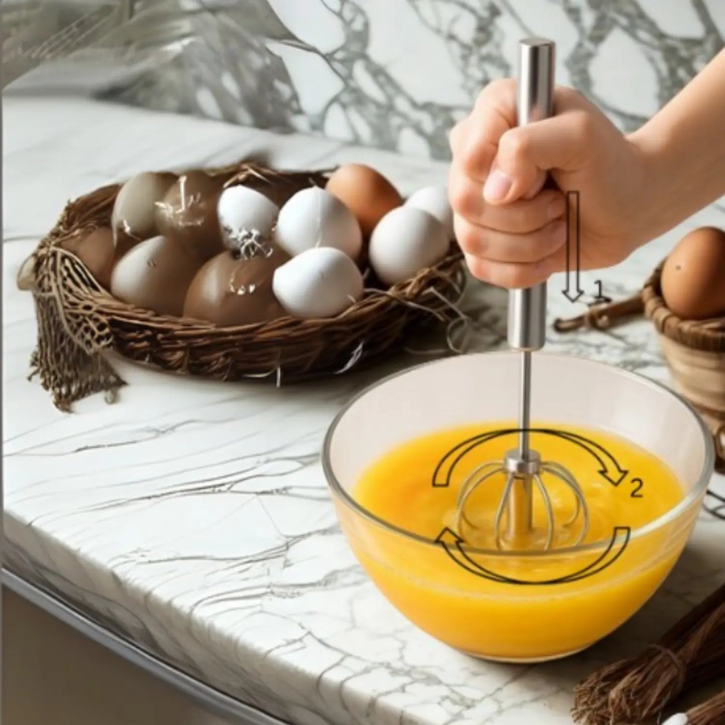 BATTEUR MANUEL À OEUFS │ MANUAL EGGBEATER Paradis Cuisine