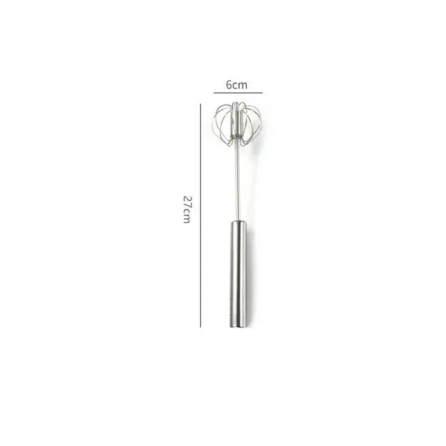Semi-automatic Egg Beater 304 Stainless Steel Egg Whisk Manual Hand Mixer Self Turning Egg Stirrer Kitchen Accessories Egg Tools Paradis Cuisine