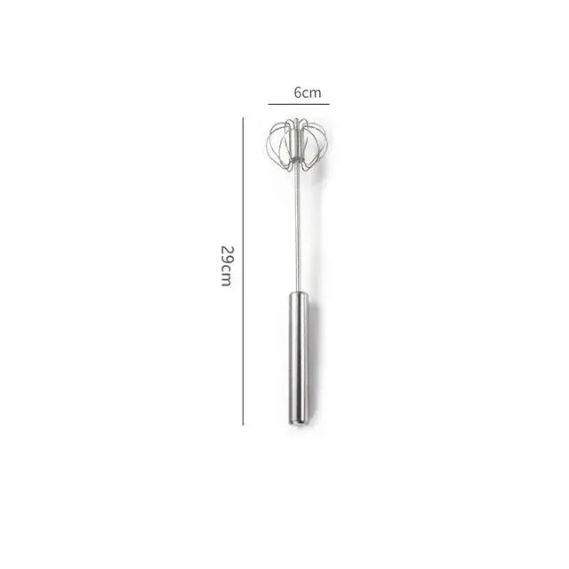 Semi-automatic Egg Beater 304 Stainless Steel Egg Whisk Manual Hand Mixer Self Turning Egg Stirrer Kitchen Accessories Egg Tools Paradis Cuisine
