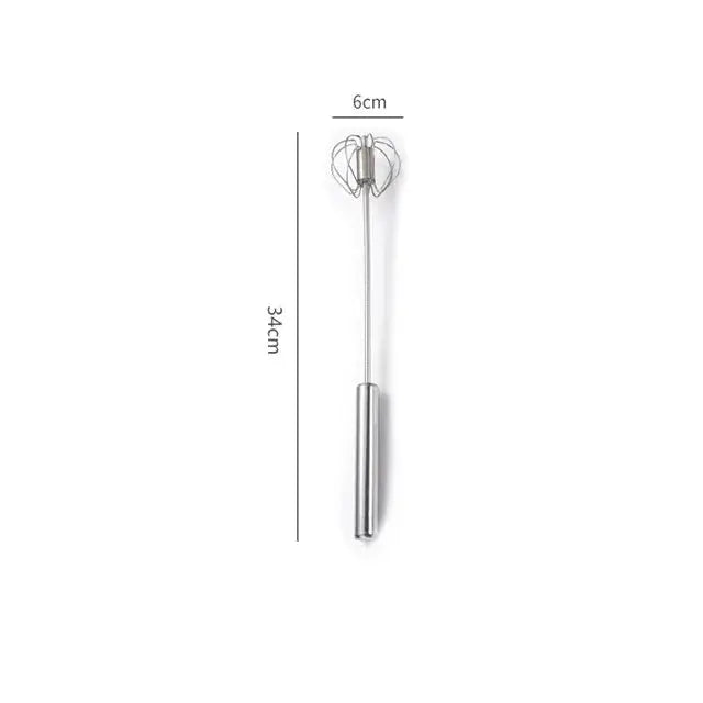 Semi-automatic Egg Beater 304 Stainless Steel Egg Whisk Manual Hand Mixer Self Turning Egg Stirrer Kitchen Accessories Egg Tools Paradis Cuisine