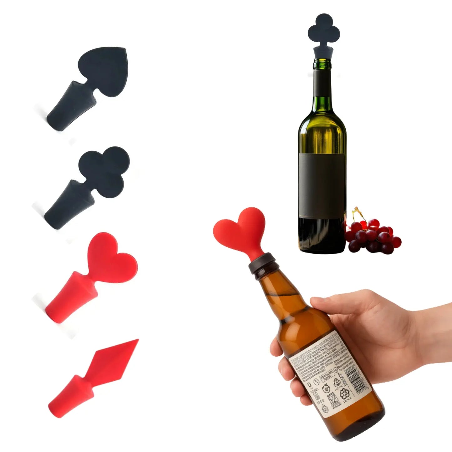 Bouchon de bouteille de vin Poker exemples Paradis Cuisine