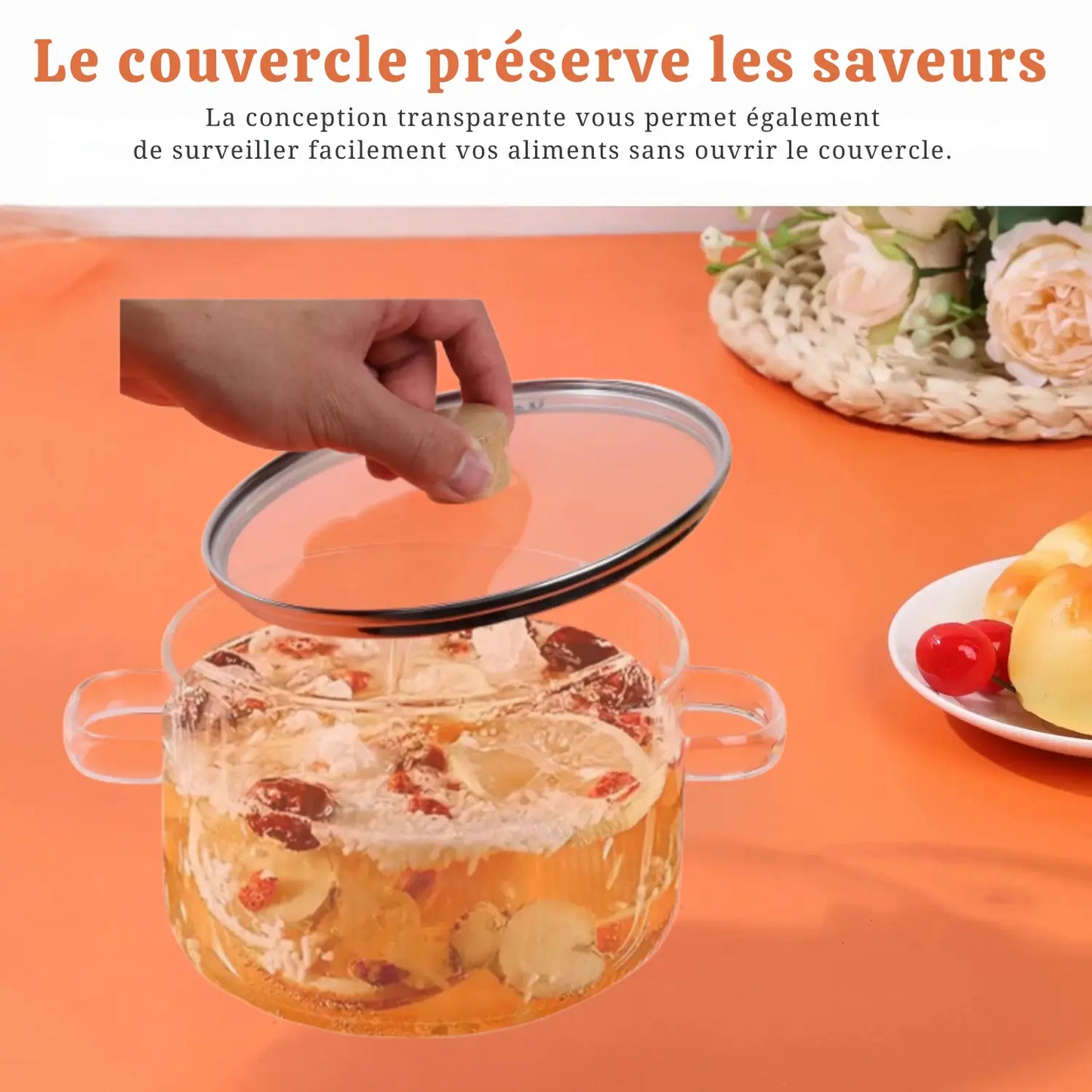 Casserole en verre │ Cristal Pot - Paradis Cuisine