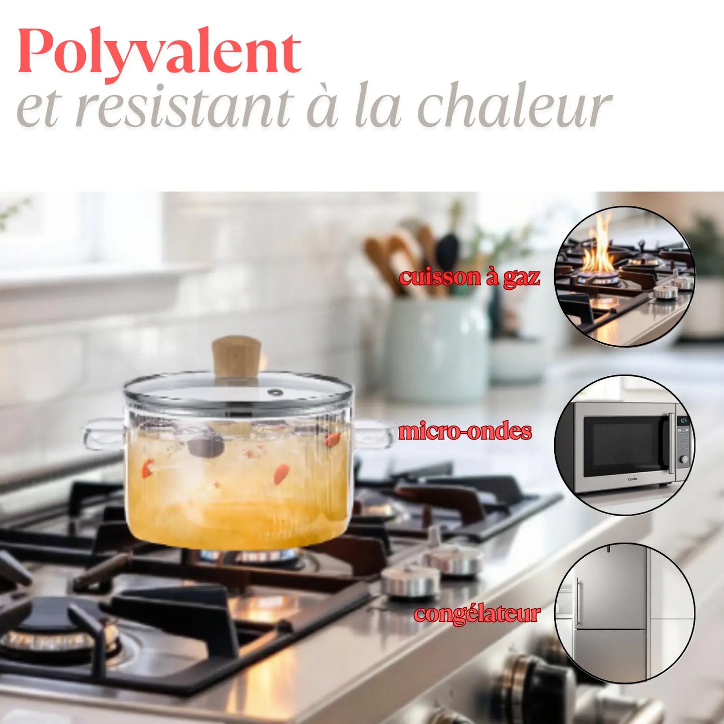 Casserole en verre │ Cristal Pot - Paradis Cuisine