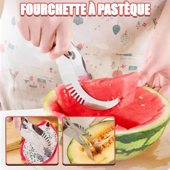 Coupe pasteque fourchette