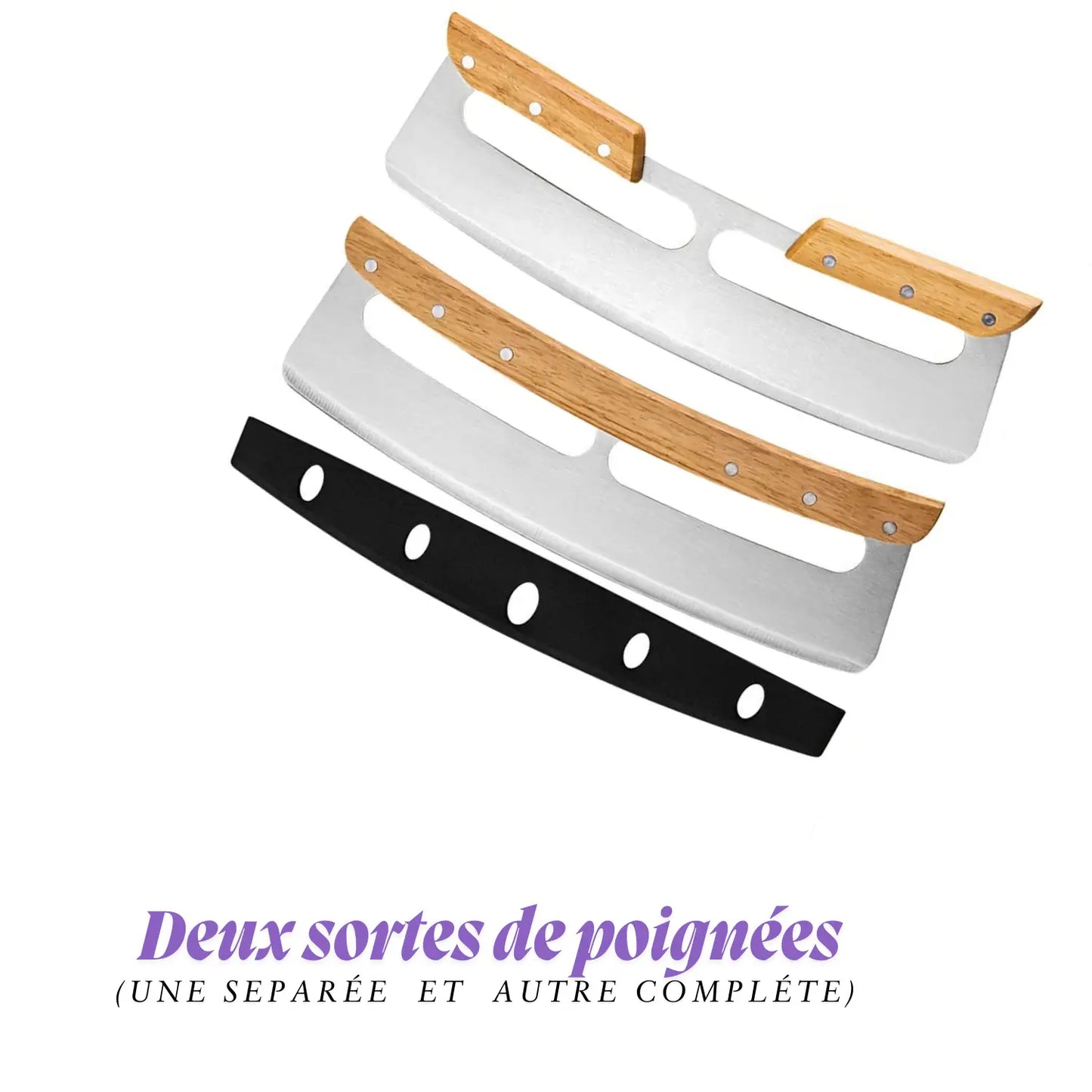 Couteau Ă pizza deux types de poignees