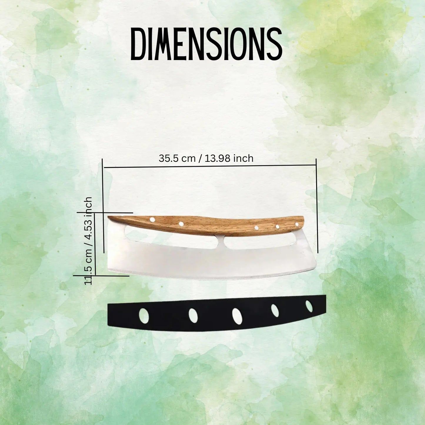 Couteau Ă pizza dimensions poignee unique