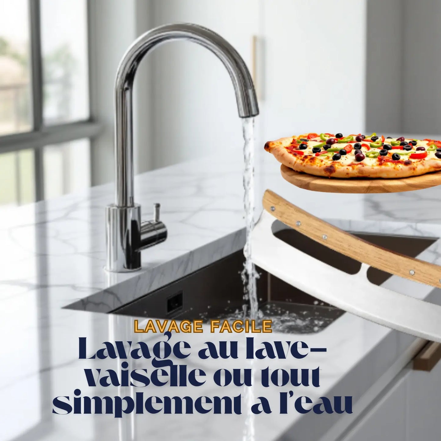 Couteau Ă pizza lavage