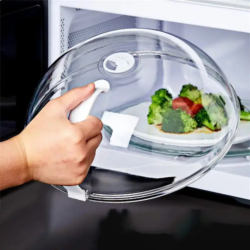 Microwave food splash proof cover, household oven heating cover, plate transparent cover, handle, cooking utensils accessories Paradis Cuisine