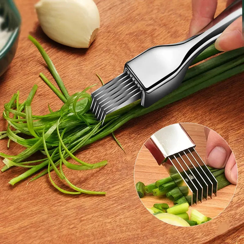 Coupe oignon vert démonstration