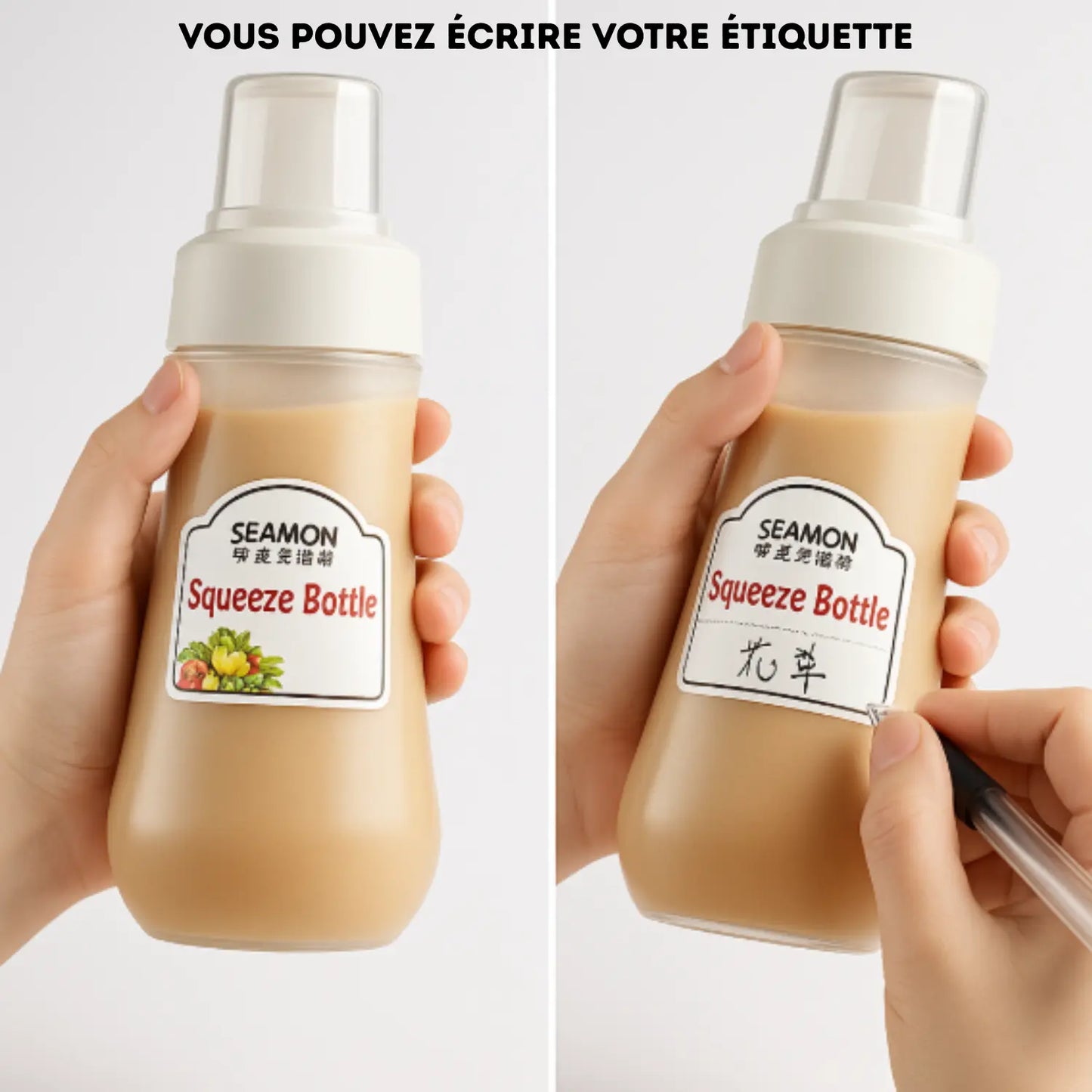 Distributeur de sauce Ă 5 trous etiquettes