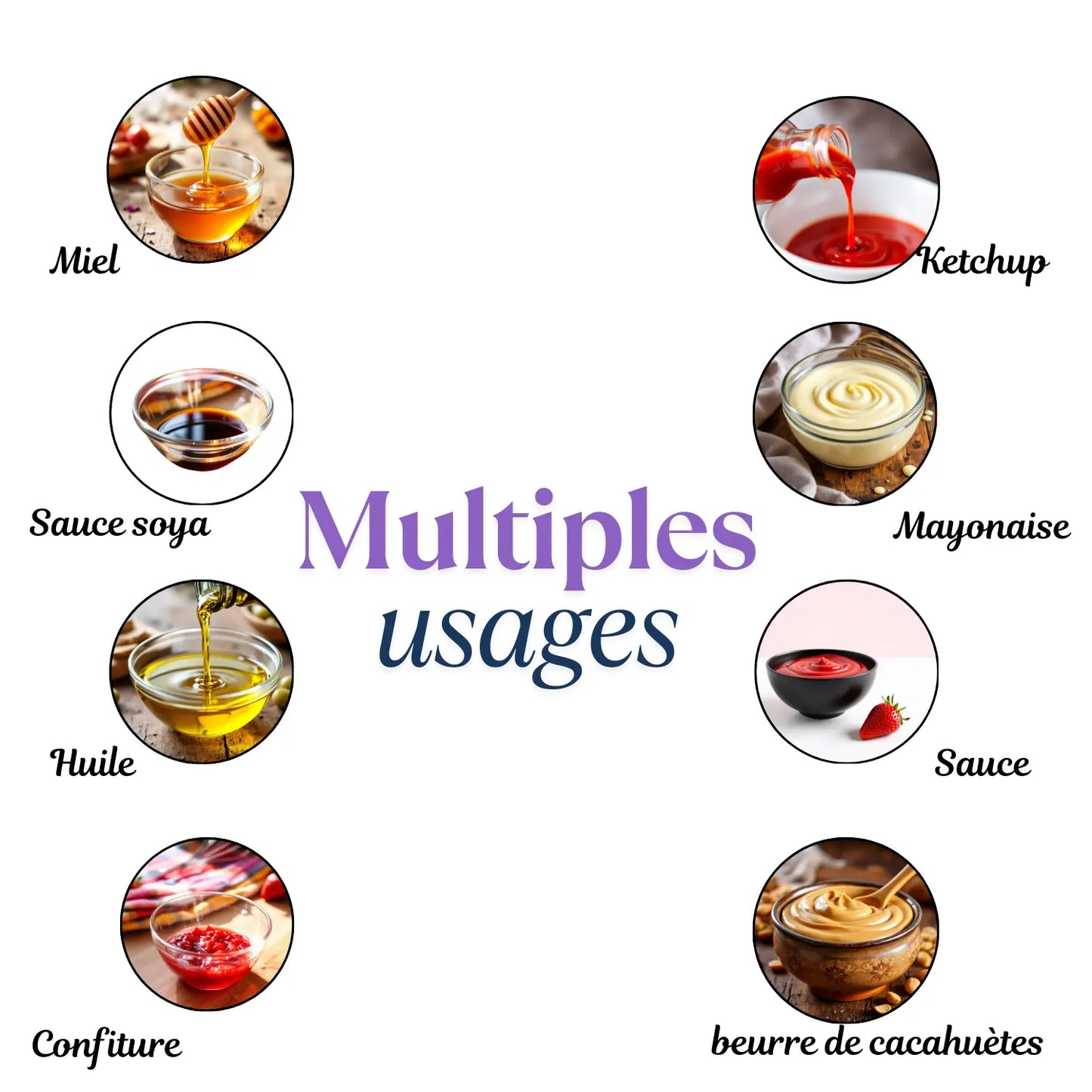Distributeur de sauce Ă 5 trous multifonction