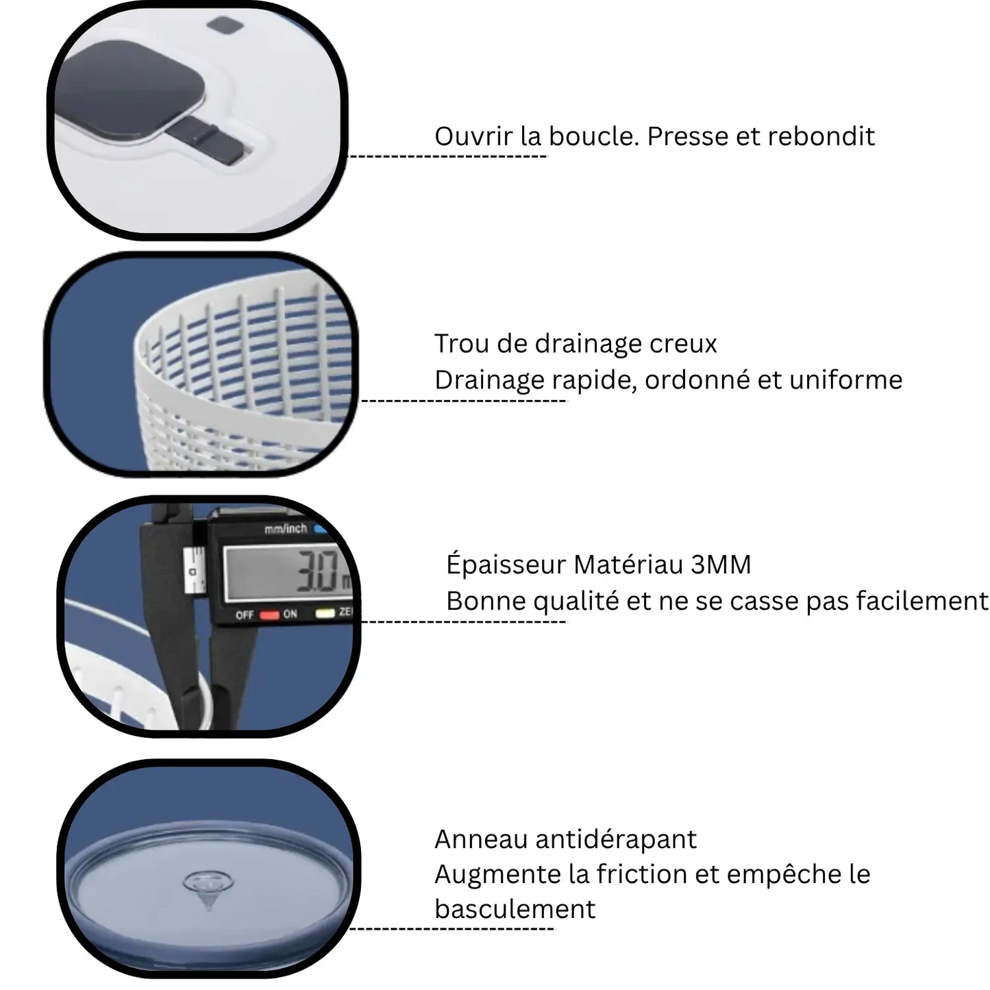 Essoreuse à salade spécifications