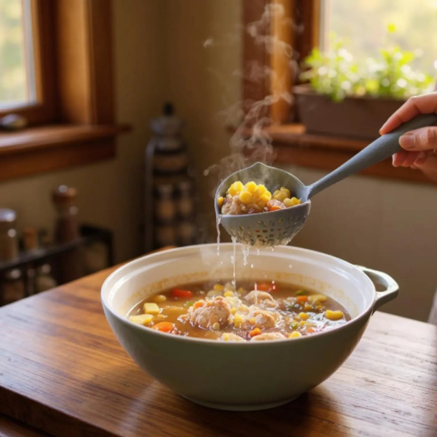 Louche à soupe et passoire │Paradis-cuisine