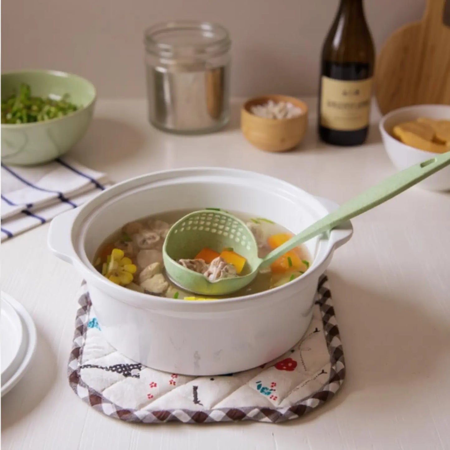 Louche à soupe et passoire │Paradis-cuisine