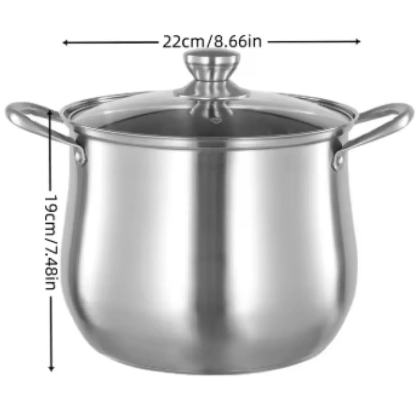 Marmite Inox Dimentions - Paradis Cuisine