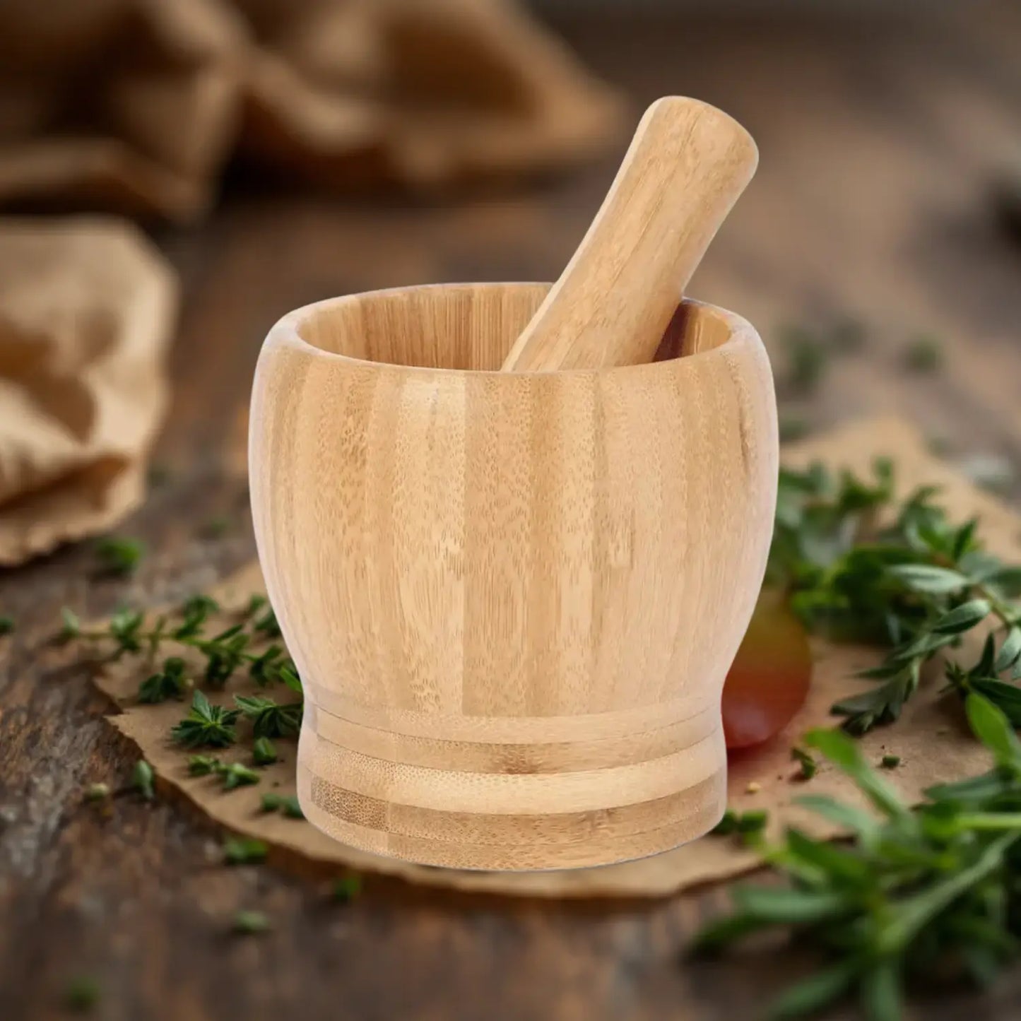 đ§ MORTIER ET PILON EN BAMBOU | MORTAR AND PESTLE - Paradis Cuisine