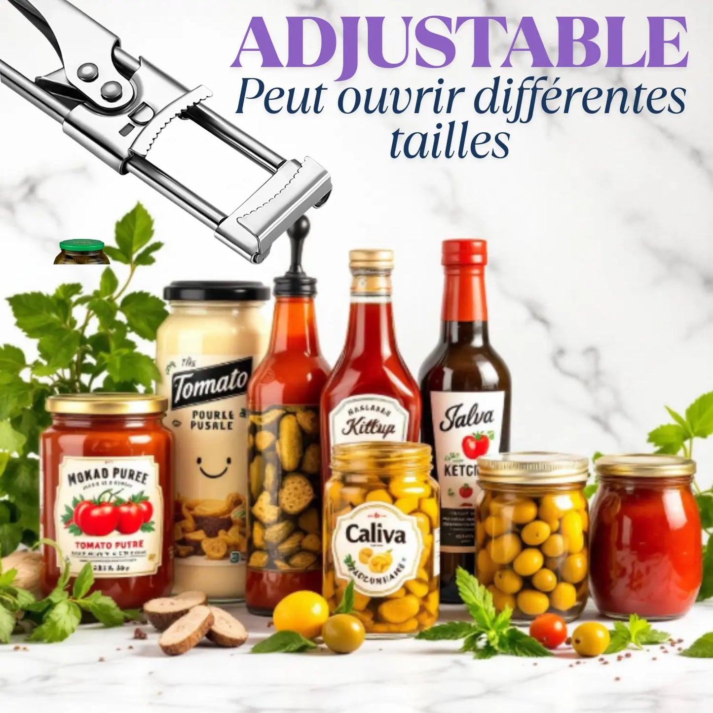 Ouvre bocal réglable en acier-Bocal opener - Paradis Cuisine