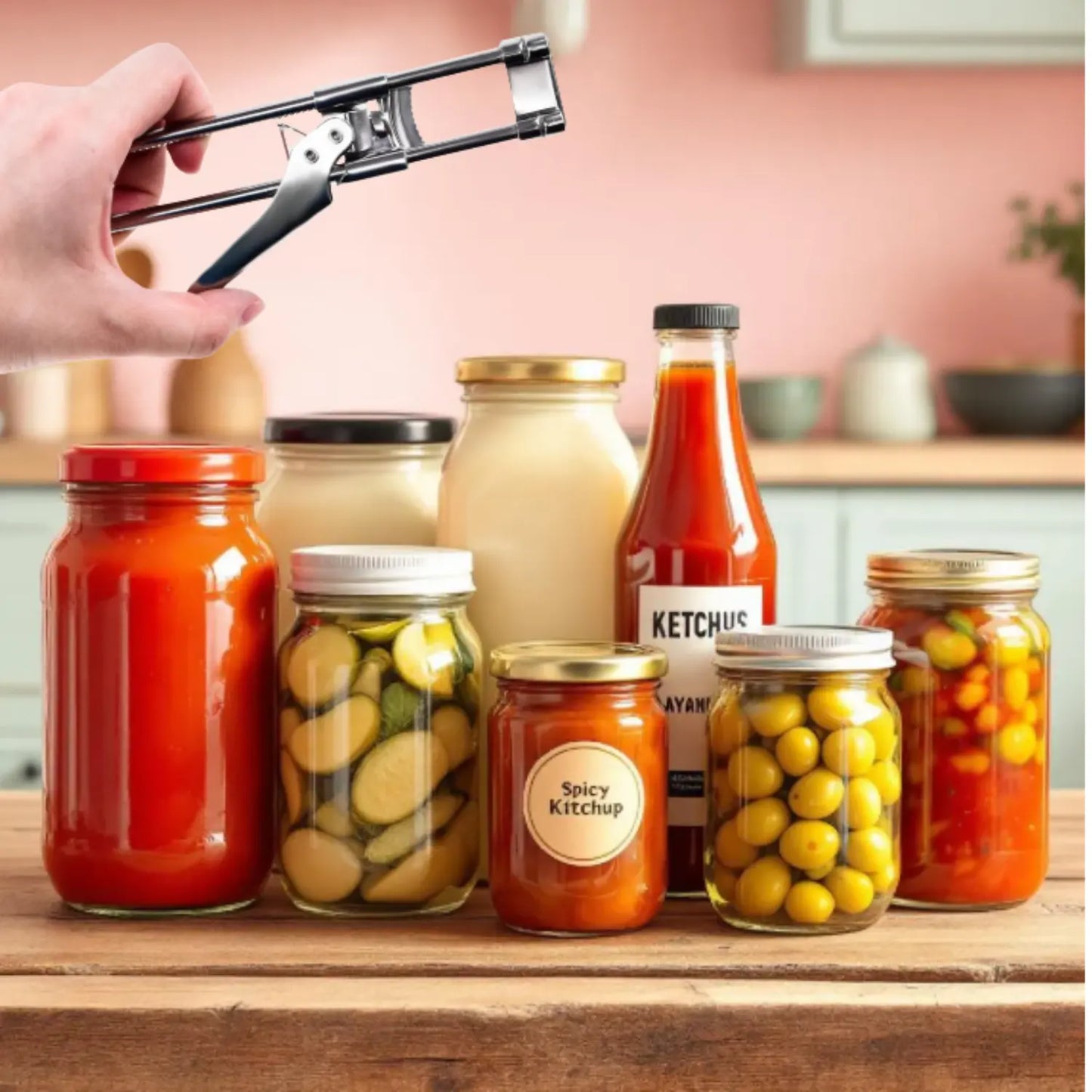 Ouvre bocal réglable en acier-Bocal opener - Paradis Cuisine