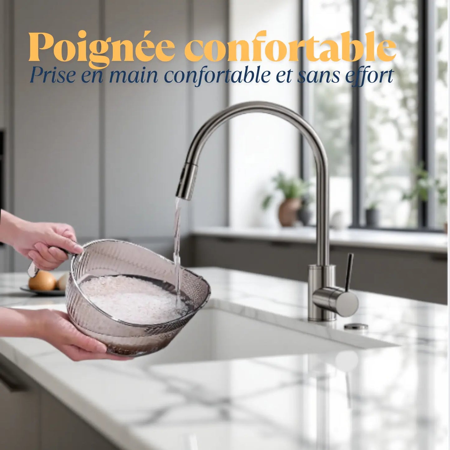 Paroisse à riz poignée confortable
