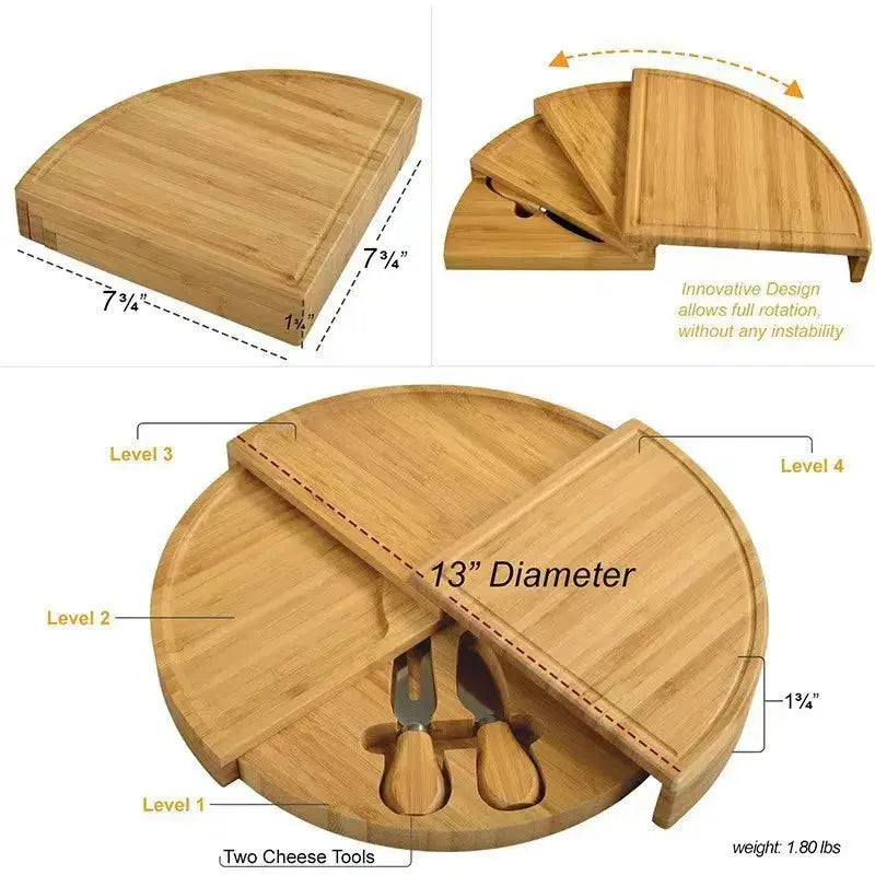 Planche apero fromage avec couteaux dimensions