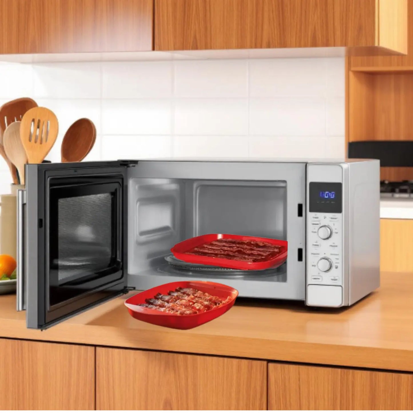 PLATEAU Ă BACON POUR MICRO ONDES EN SILICONE â SILICONE-BACON-MAKER Paradis Cuisine