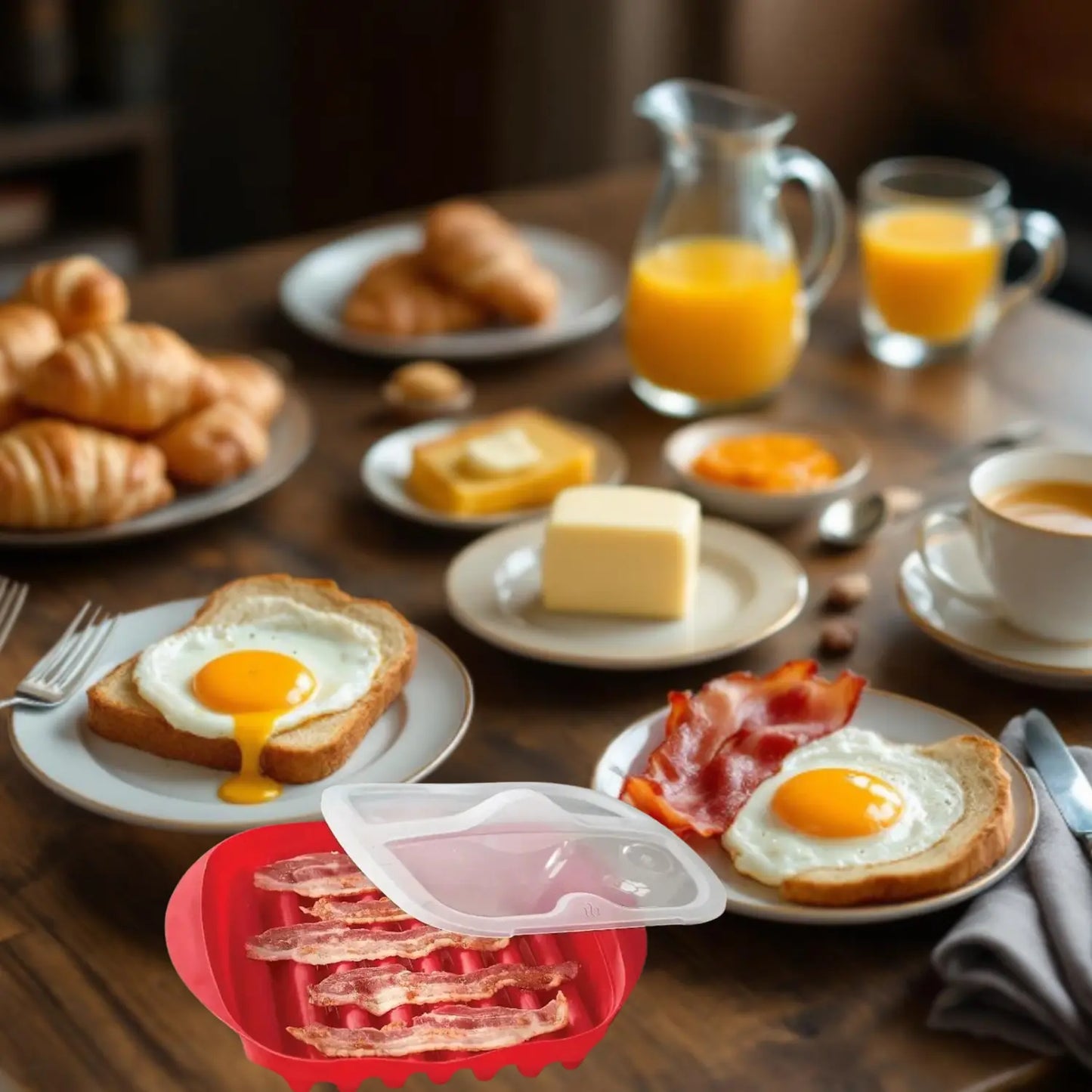 PLATEAU Ă BACON POUR MICRO ONDES EN SILICONE â SILICONE-BACON-MAKER Paradis Cuisine