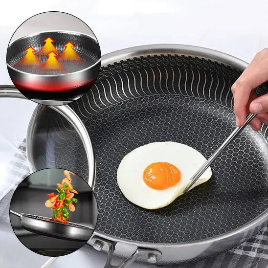 POĂLE INOX âFRYING PAN - PARADIS-CUISINE
