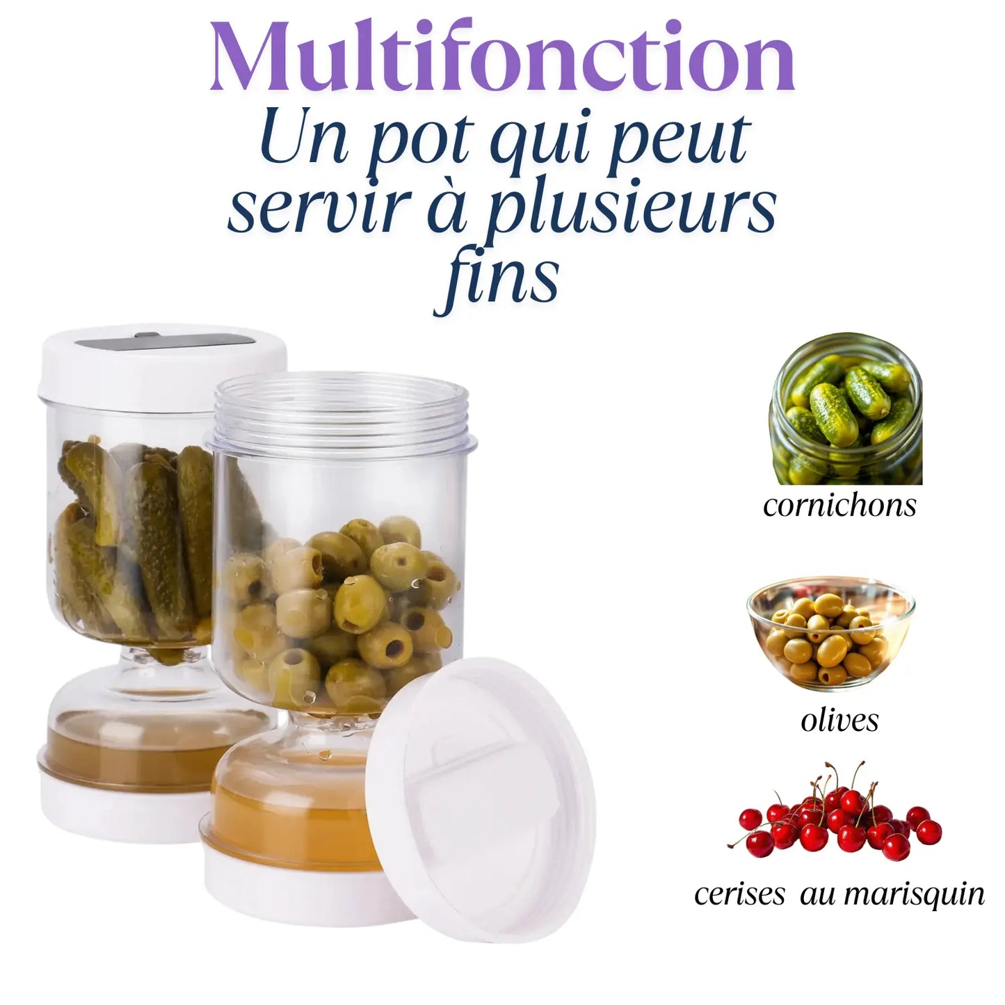 POT A CORNICHON - OLIVES │FLIP-PICKLE Paradis Cuisine