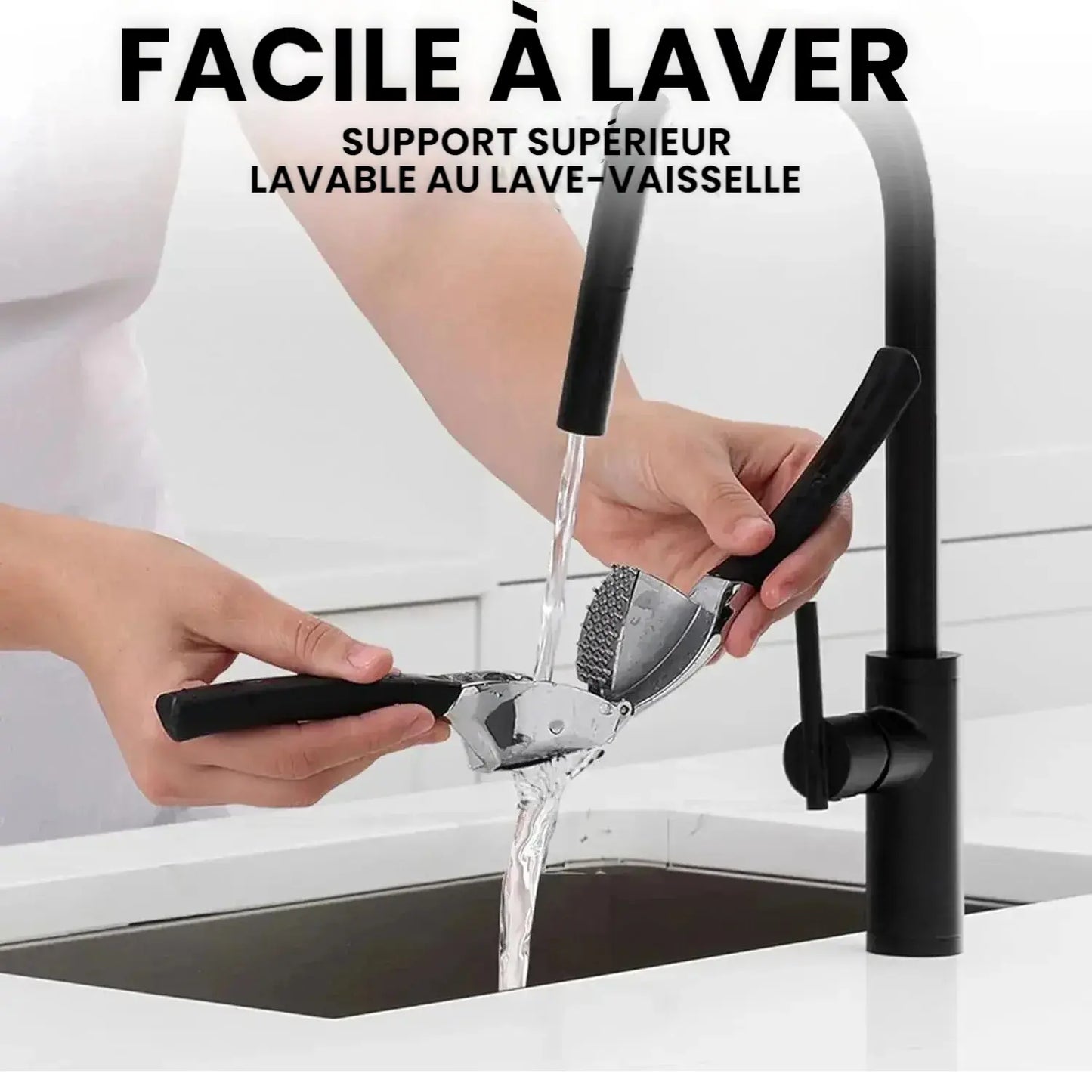 Presse ail poignées caoutchouc facile nettoyage