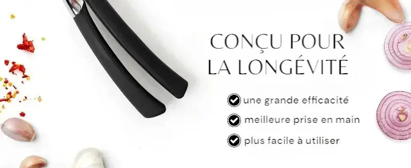 Presse ail poignées caoutchouc longevite