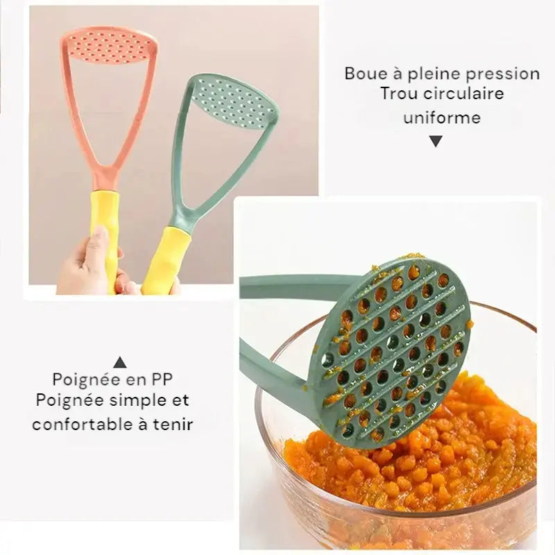 Presse purée ergonomique trous