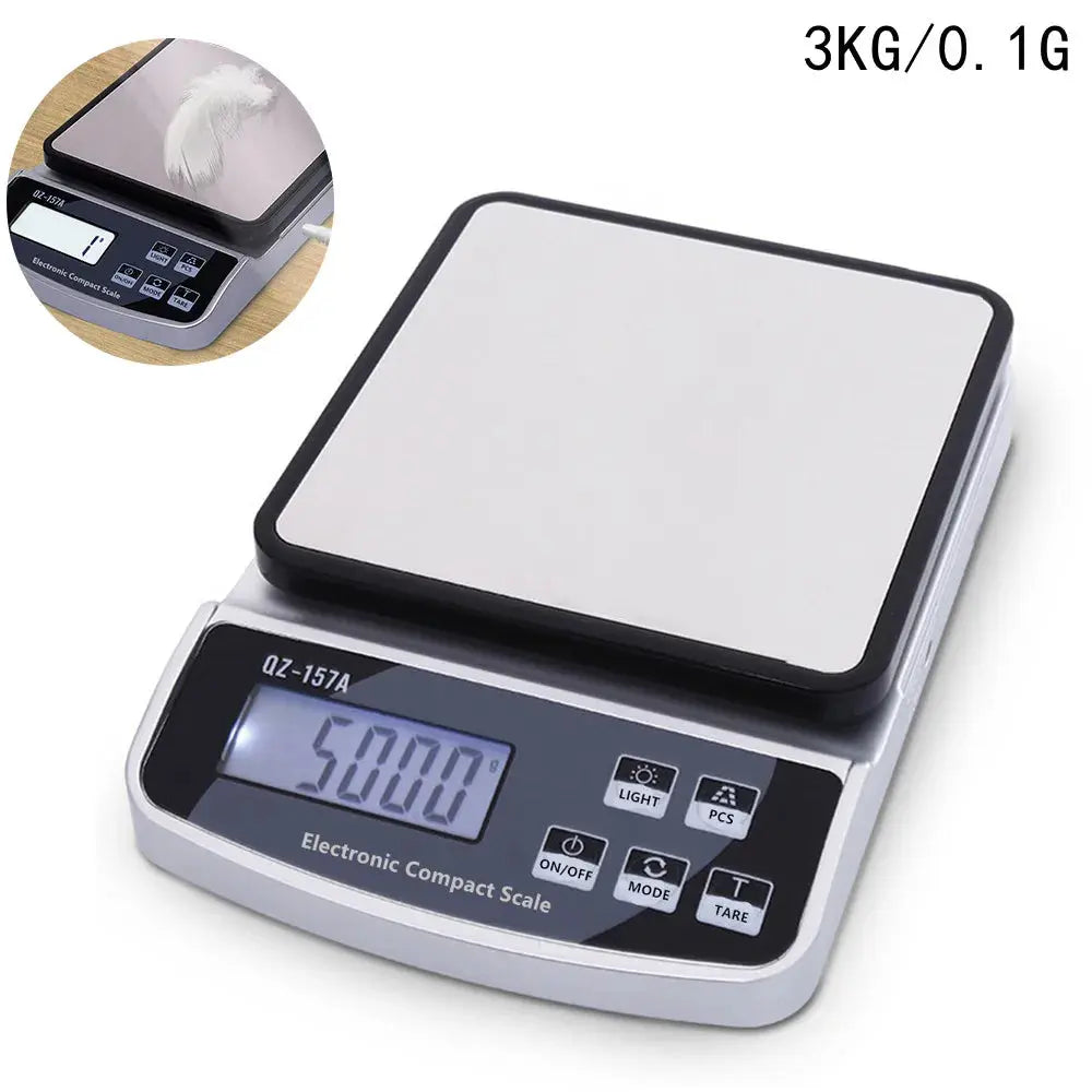 10KG/5KG/3KG Electronic Scale USB Charge Precision Kitchen Balance Food Scale Household Coffee Scale Smart Digital Baking Scale Paradis Cuisine