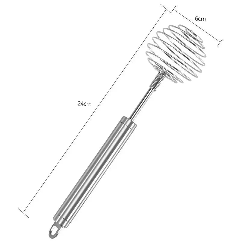 Stainless Steel Ball Spring Whisk, Semi-Automatic Egg Beater, Hand-held Butter Mixer, Avocado Potato Masher, Kitchen Baking Tool Paradis Cuisine