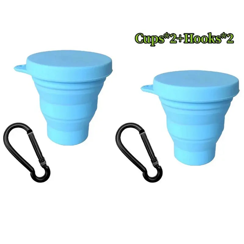Tasse Pliable Portable Deux Bleus