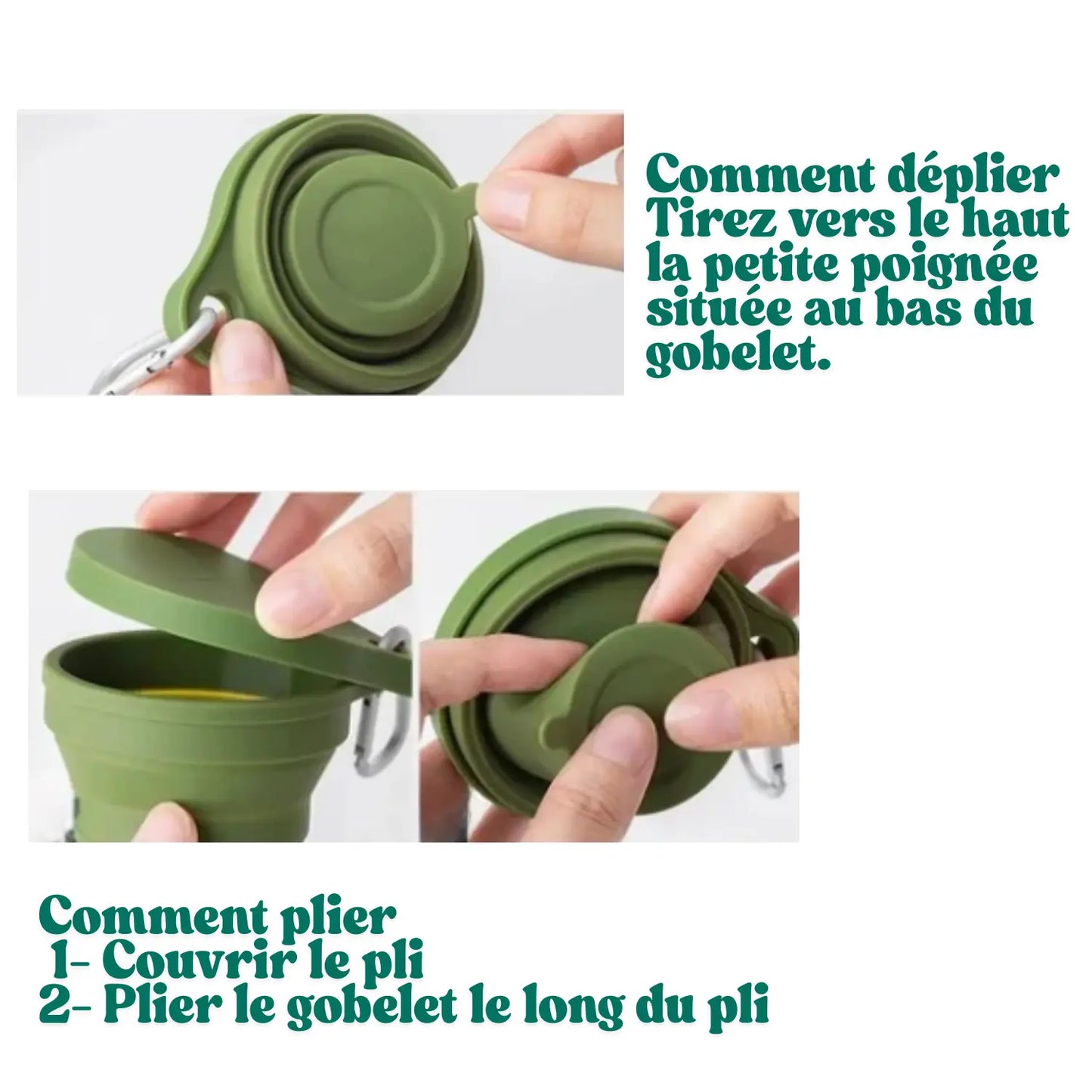 Tasse Pliable Portable Plier et Deplier