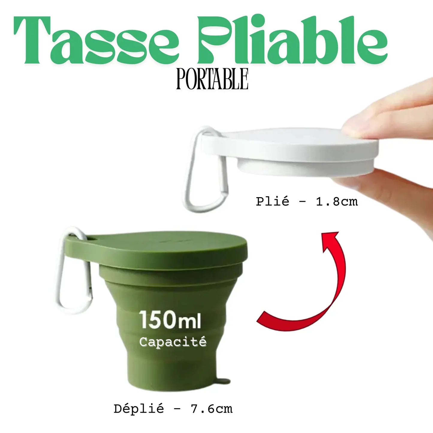 🥛TASSE PLIABLE EN SILICONE│FOLDING CUP Paradis Cuisine