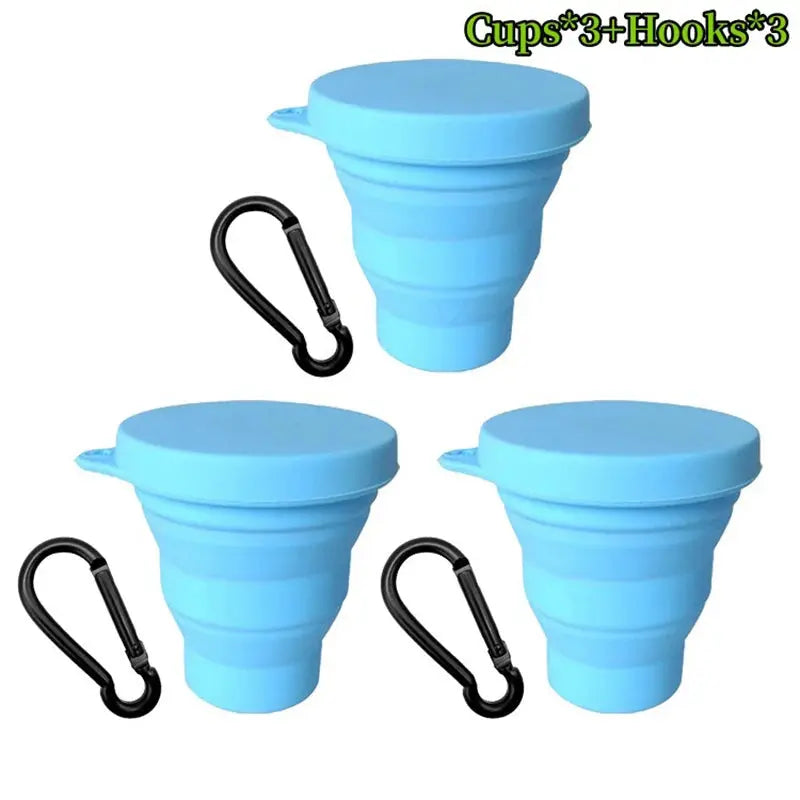 Tasse Pliable Portable 3 Bleus