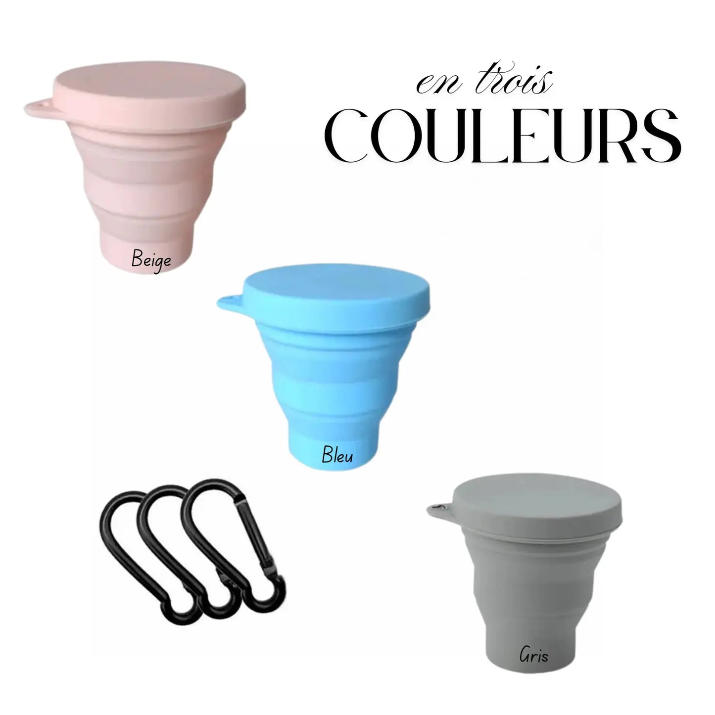 Tasse Pliable Portable 3 Couleurs