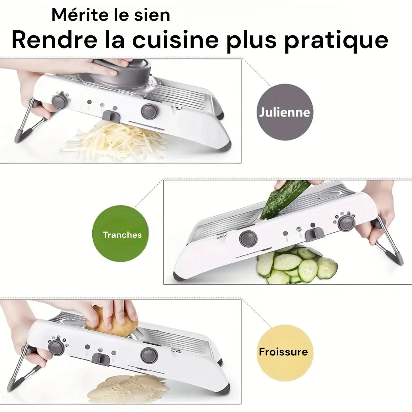 Trancheuse reglable Julienne Tranches