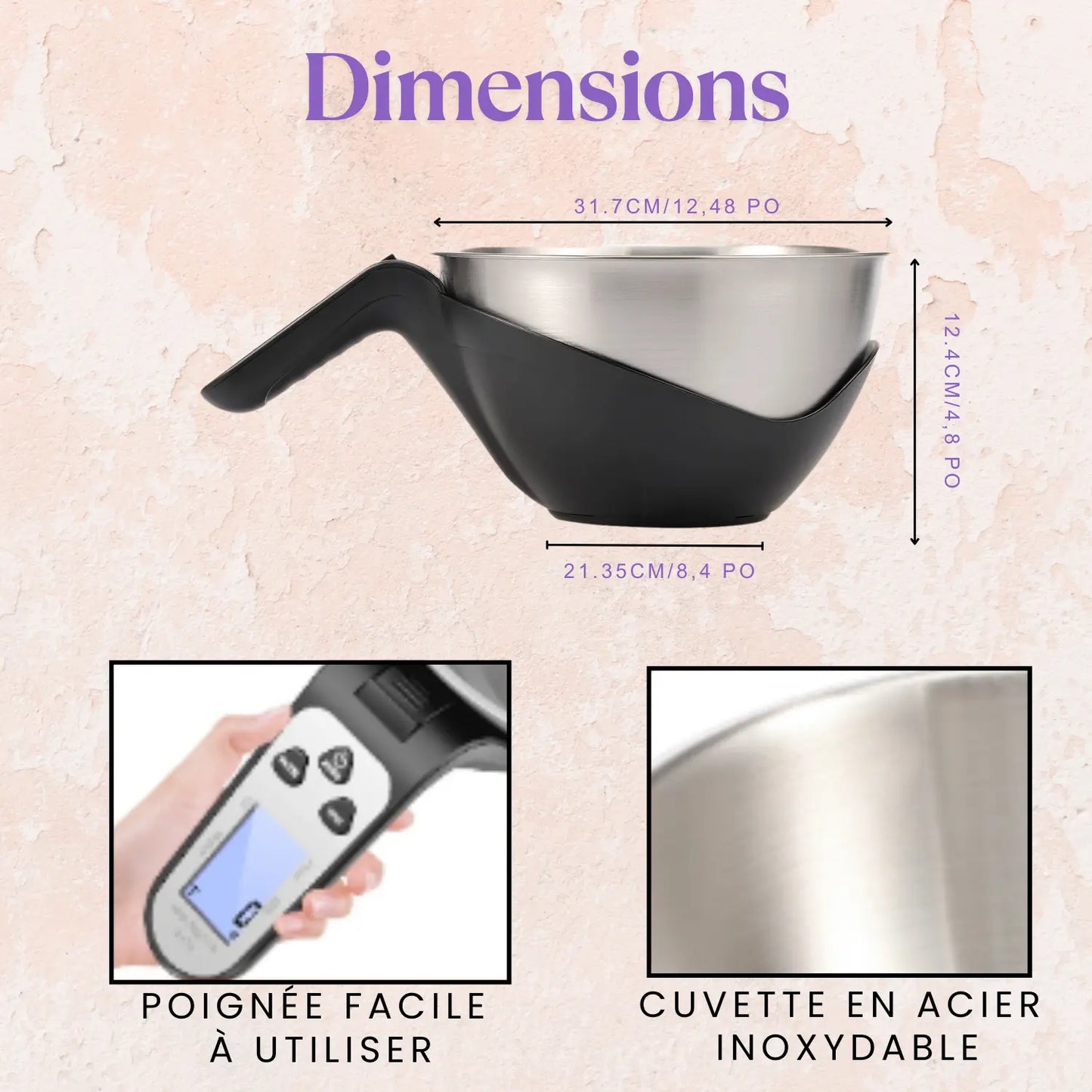 Digital Kitchens Scale with Bowl Weight Scale Stainless Steel/Plastic Food Scale Kitchen Scale With Graduated Scale ml/oz Bowl Paradis Cuisine