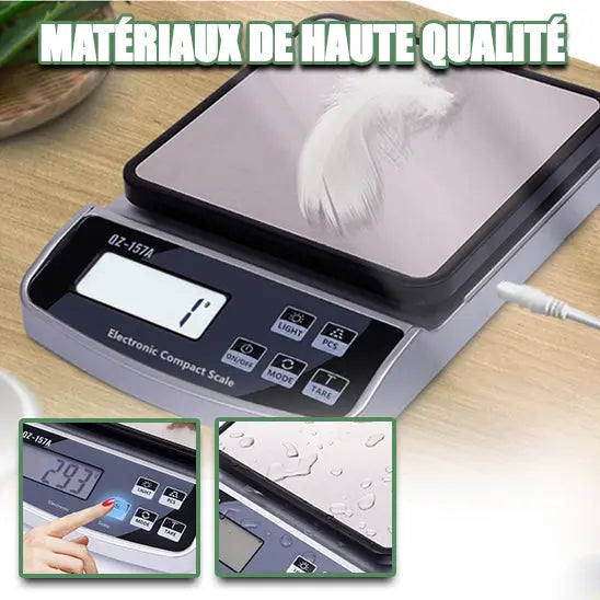 10KG/5KG/3KG Electronic Scale USB Charge Precision Kitchen Balance Food Scale Household Coffee Scale Smart Digital Baking Scale Paradis Cuisine