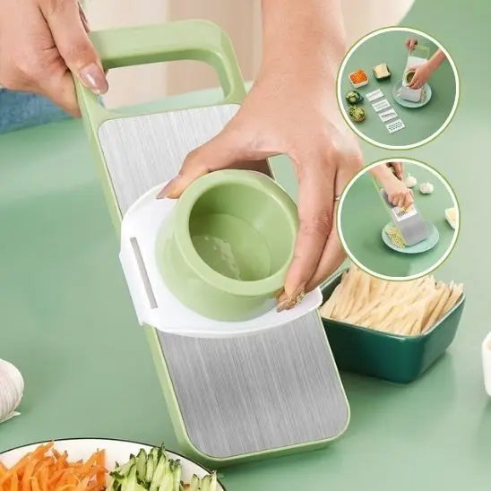 Mandoline Cuisine Multifonction - vert blanc - Paradis Cuisine