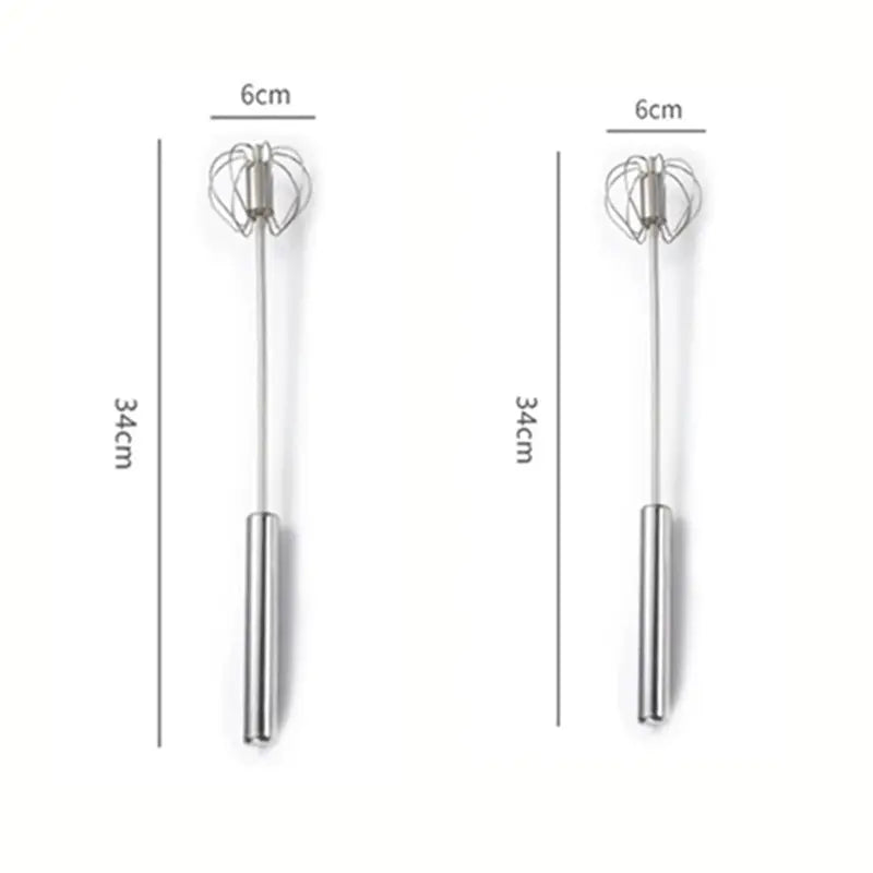 Semi-automatic Egg Beater 304 Stainless Steel Egg Whisk Manual Hand Mixer Self Turning Egg Stirrer Kitchen Accessories Egg Tools Paradis Cuisine